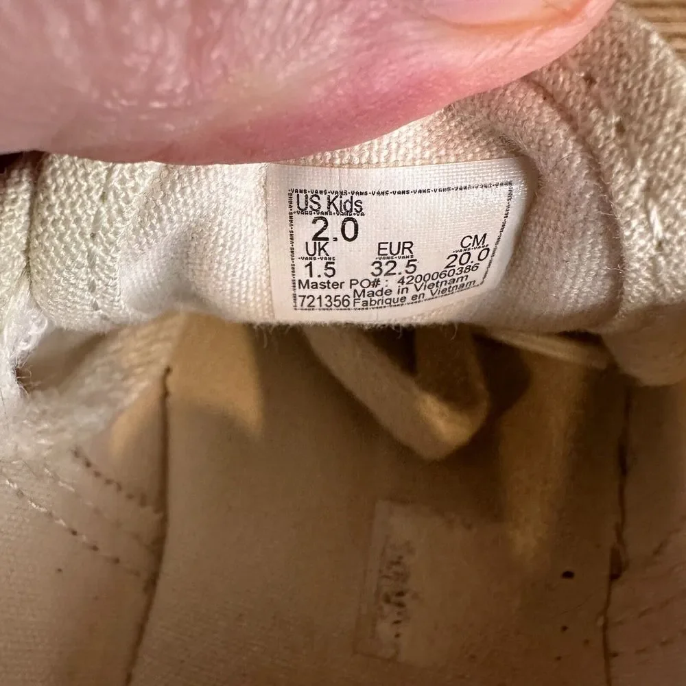 Kids Vans Era Eco Theory Canvas Casual Skateboarding Sneakers Shoes Size 2 Y GUC